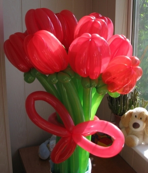 Букет "Красные тюльпаны"